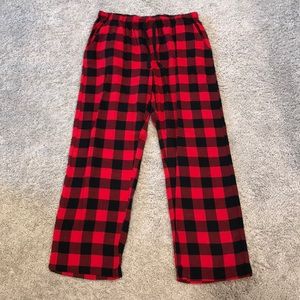 Flannel Pajama Pants Red Black Ladies Sz L